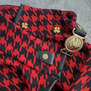 Houndstooth Cape with gold buckle